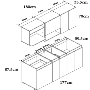 9.1.-COCINA LUXEMBURGO 1.80m – 4 GAS - Image 15