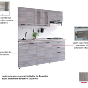 6.-COCINA CINCINNATI 1.50m – 1.80m – 4 GAS - Image 2