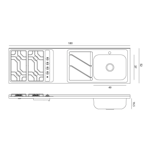 2.-MESÓN 1.80M X 52CM 4 GAS - Image 4