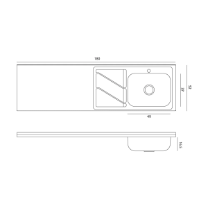 6.-MESÓN 1.80M X 52CM LISO - Image 3