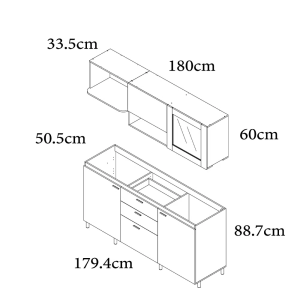7.-COCINA MONTI 1.80m – 4 GAS - Image 8