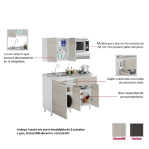 2.-COCINA MALTA 1.20m – 2 Gas - Image 4