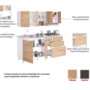 8.-COCINA GIRONA 1.80m – 4 Gas - Image 6