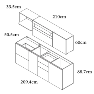 9.1.4.-COCINA GENOVA 2.1m – 4 GAS - Image 9