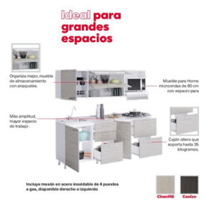9.1.4.-COCINA GENOVA 2.1m – 4 GAS - Image 8